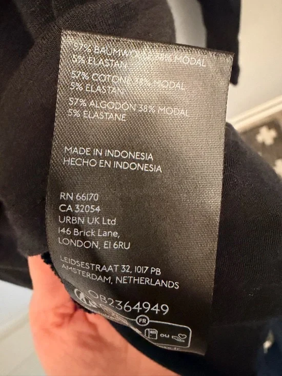 Anthropologie Black Asymmetric Draped Long-Sleeve Top - Picture 4 of 4